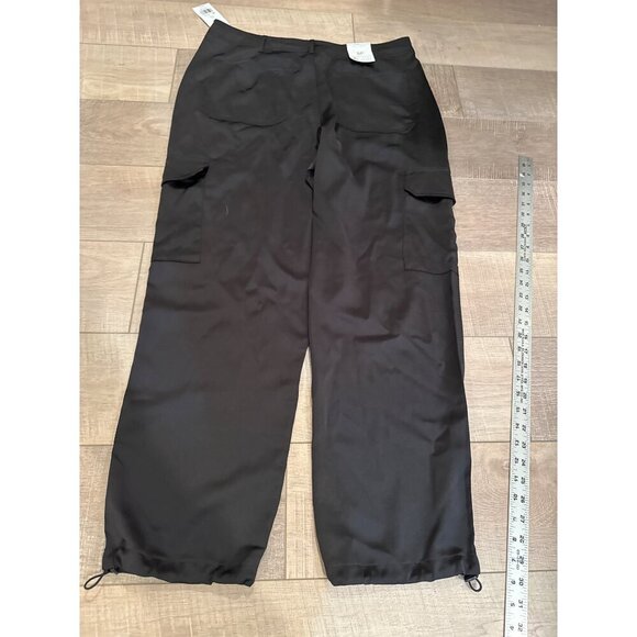 True Craft Womens Black Utility Jogger Pants 16R With Pockets & Drawstring Hem N - Picture 5 of 7